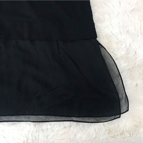 EILEEN FISHER Black Sheer Silk Long Sleeve Tunic Top Jersey Classic Size‎ Small - Picture 5 of 11